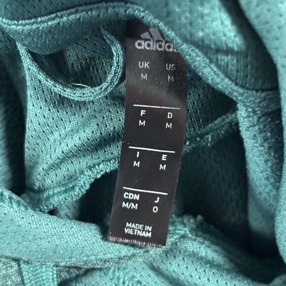 Adidas Hoodie Men's Medium Green ClimaWarm Pullover Sweatshirt Kangaroo Pocket - Picture 7 of 10